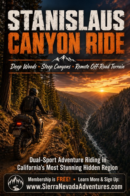 Sierra Nevada Adventures | Dual Sport Single Day Rides | River